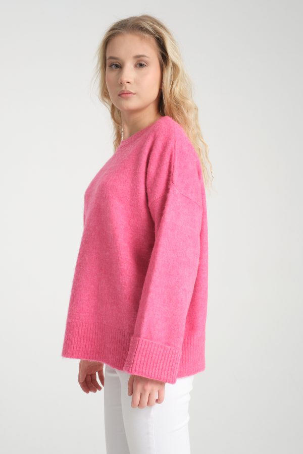 Şardonlu Oversize Kazak - Görsel 5