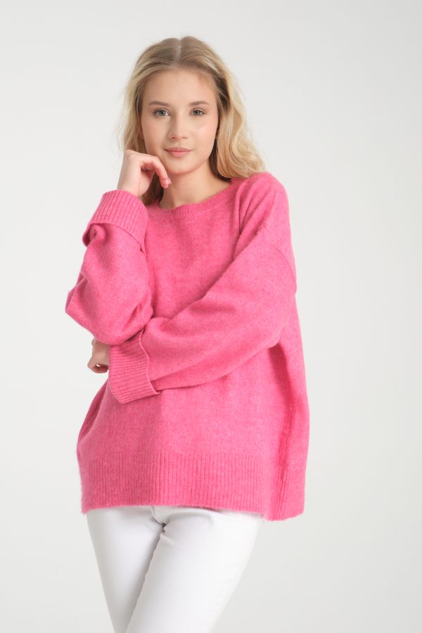 Şardonlu Oversize Kazak - Görsel 4