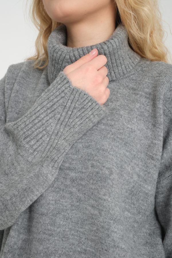 Balıkçı Yaka Oversize Kazak - Görsel 6
