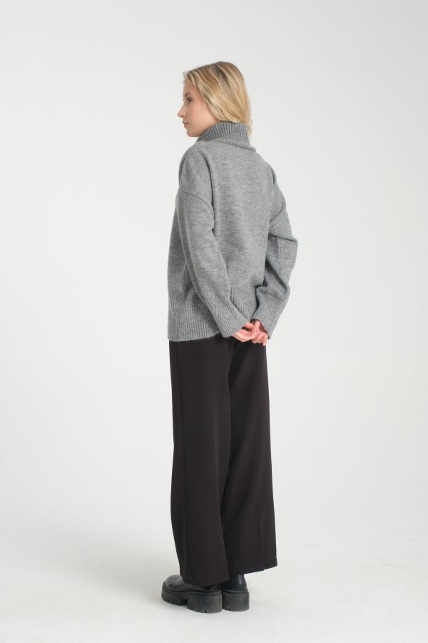 Balıkçı Yaka Oversize Kazak - Görsel 8